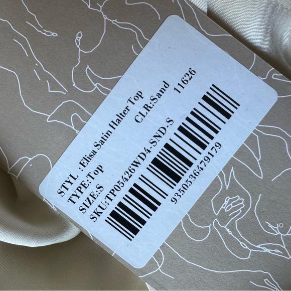 Meshki Elisa Satin Halter Top Small NWT - Picture 9 of 9